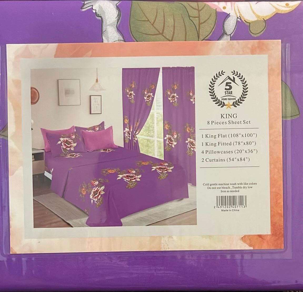 KING 8 PIECES SHEET SET