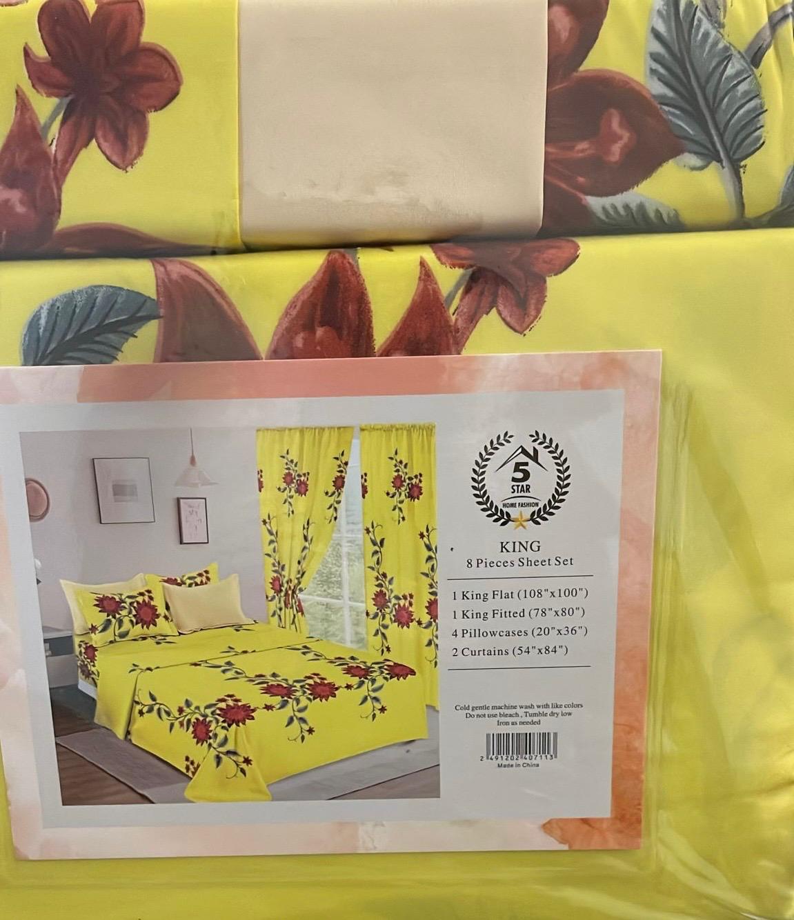 KING 8 PIECES SHEET SET