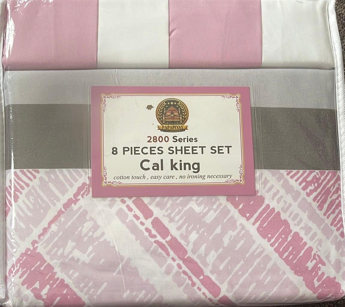 8 PIECES SHEET SET CAL KING