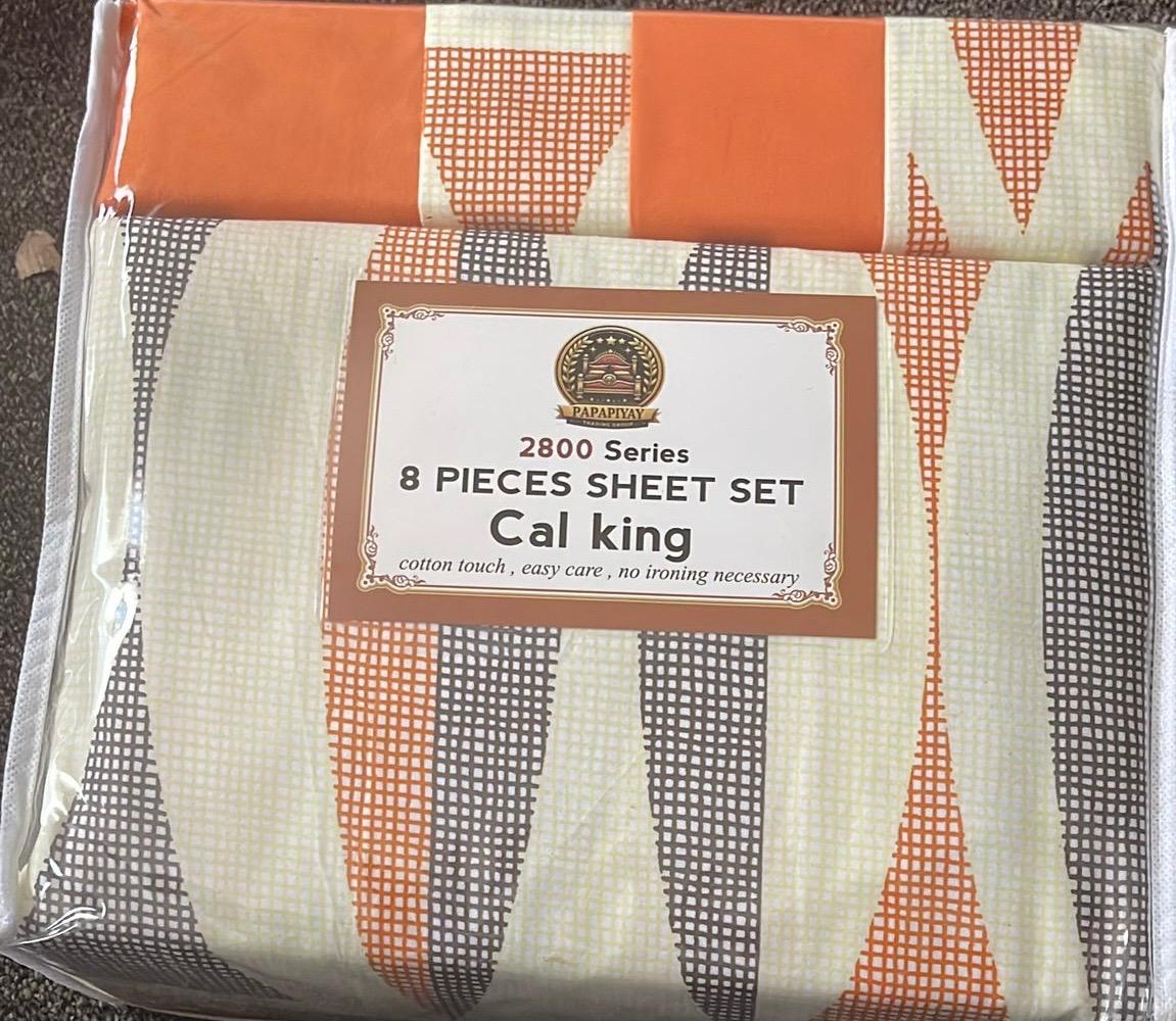8 PIECES SHEET SET CAL KING