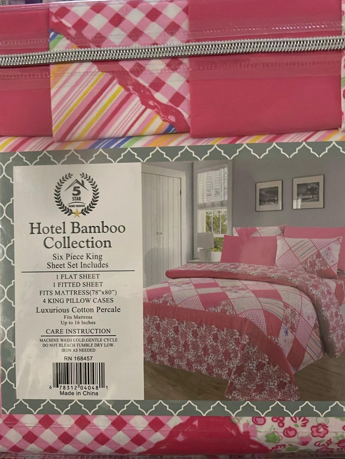HOTEL BAMBOO COLLECTION 6 PIECES SET INCLUDES